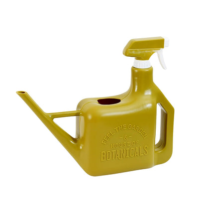 PETAL & FLOW Spray Sprinkler 2-in-1 Watering Can & Plant Mister Spray Bottle for Indoor & Outdoor Plants, 0.4 Gal (1.6L) (Olive)
