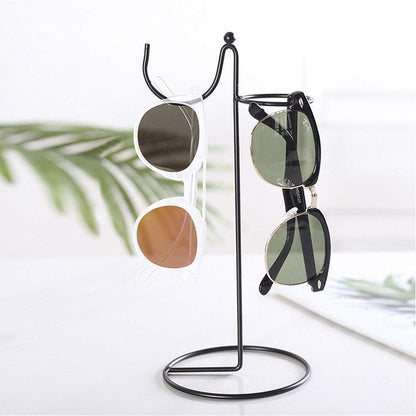 YY YEARCHY Ornament Display Stand Iron Hanging Stand Flower Pot Rack Holder Pothook for Hanging Glass Globe Air Plant Terrarium Witch Ball Home Wedding Christmas Decoration (9.65"x4.33"x4.33", Black)