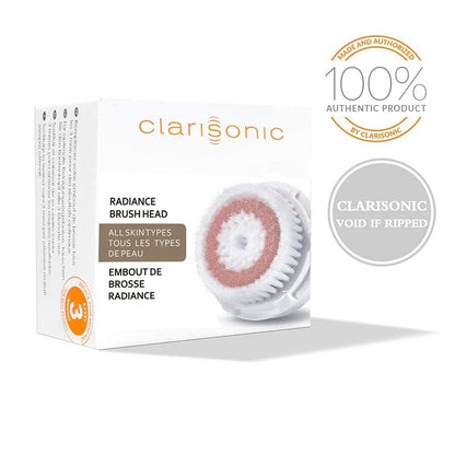 Clarisonic Brush Head Replacement | Radiance Facial Cleansing | Compatible with Mia 1, Mia 2, Mia Fit, Alpha Fit, Alpha Fit, Verified by Transparency,4 Count