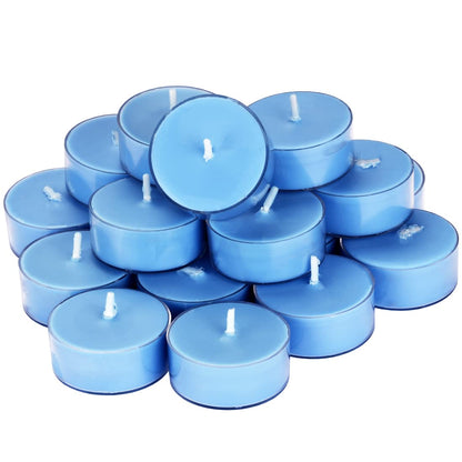 DEYBBY Ocean Breeze Scented Tealight Candles Bulk, Aromatherapy Soy Wax Tea Candle Set of 24-4 Hour Burning Great Gift