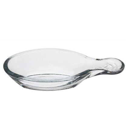 Restaurantware 2 Ounce Leaf Dishes 60 Lead-Free Tasting Dishes - Etched With Handle Clear Glass Sauce Bowls Serve Condiments Snacks Appetizers Or Desserts For Parties Or Weddings