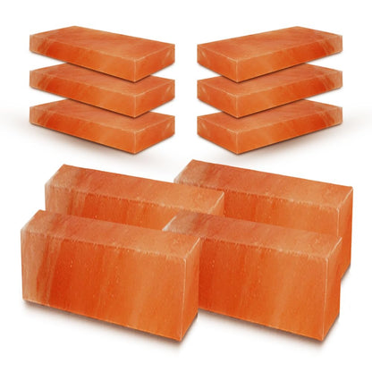 ZK Himalayan Thinest Salt Tiles 8”x4”x0.75” Pack of 10 for Sauna and Spa- Pink Salt Bricks for Salt Wall, Salt Blocks of 1.95 lbs for Home Dye Decor & Improvement Projects