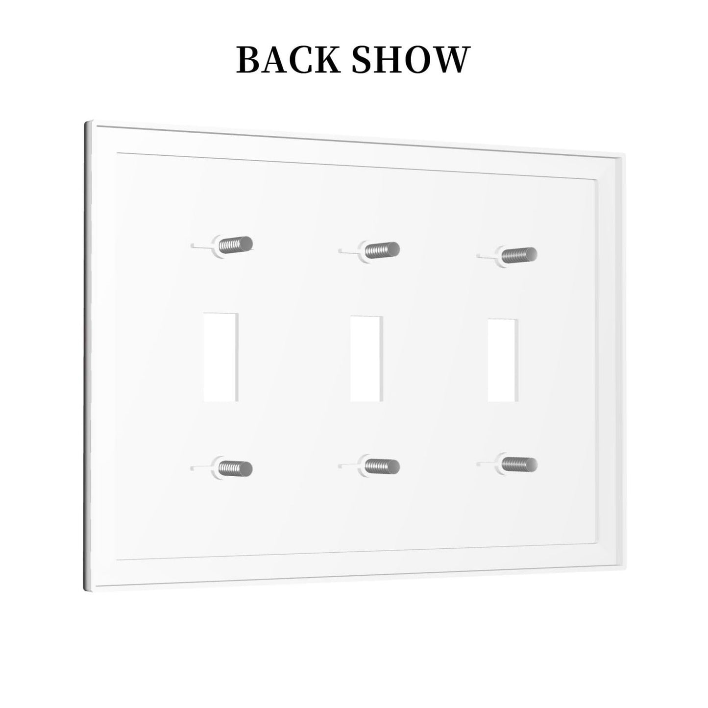 Nadoabtm Decorative Light Switch Cover Plate Spider Web 3 Gang Wall Plate Triple Toggle Switch Plate Covers Electrical Outlet Cover for Nursery Kids room Decor