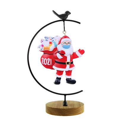 Archi G-Shaped Ornament Display Stand Iron Pothook Stand for Hanging Glass Globe Air Plant Ornament Stand Iron Pothook Stand Terrarium and Christmas Decoration with Wood Base