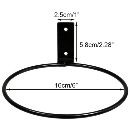Sivya 6 Pack 6in Flower Pot Holder Ring Wall Mounted Metal Planter Hooks Hangers (6, 6")