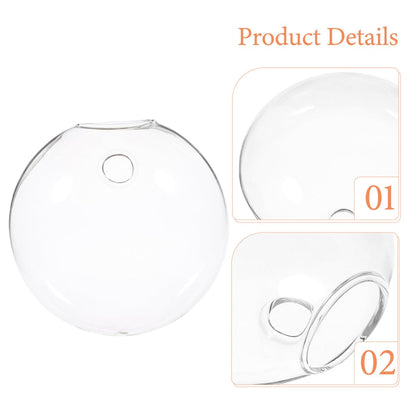 BESPORTBLE 4pcs Wall Mounted Glass Containers Hydroponic Plant Holders Glass Vases for Indoor Balcony Decor and Terrarium Display