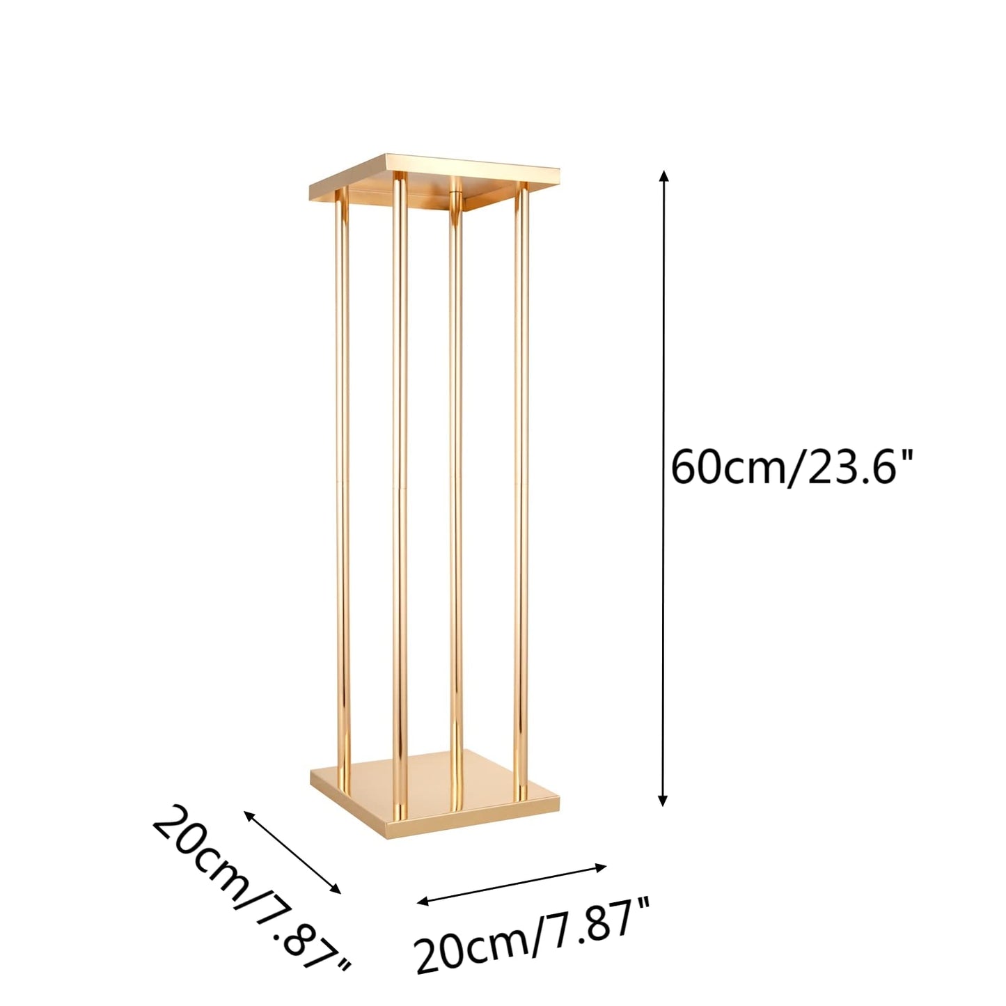 Bigsee 10pcs Column Pedestal Pillar Plant Stand Wedding Centerpieces for Tables Geometric Metal Flower Stand Gold, 31.5 Inch Tall Floor Vase Column Flower Holder for Wedding Party Table Decorations