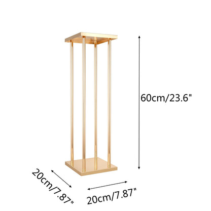 Bigsee 10pcs Column Pedestal Pillar Plant Stand Wedding Centerpieces for Tables Geometric Metal Flower Stand Gold, 31.5 Inch Tall Floor Vase Column Flower Holder for Wedding Party Table Decorations