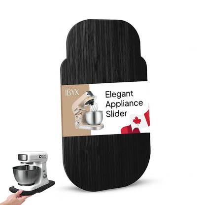 Ibyx Elegant Round Sliding Tray for Your Pressure Cooker, Air Fryer & Heavy Kitchen Appliances - Sturdy, Slides Easily from Under The Cabinet (Natural, 13”)