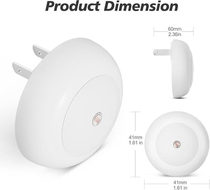 fesnne Night Light, Night Lights Plug into Wall, Dusk to Dawn Sensor, Pink Led Night Light 0.5W, 2 Pack Nightlight for Adults, Bedroom, Bathroom, Hallway, Kitchen