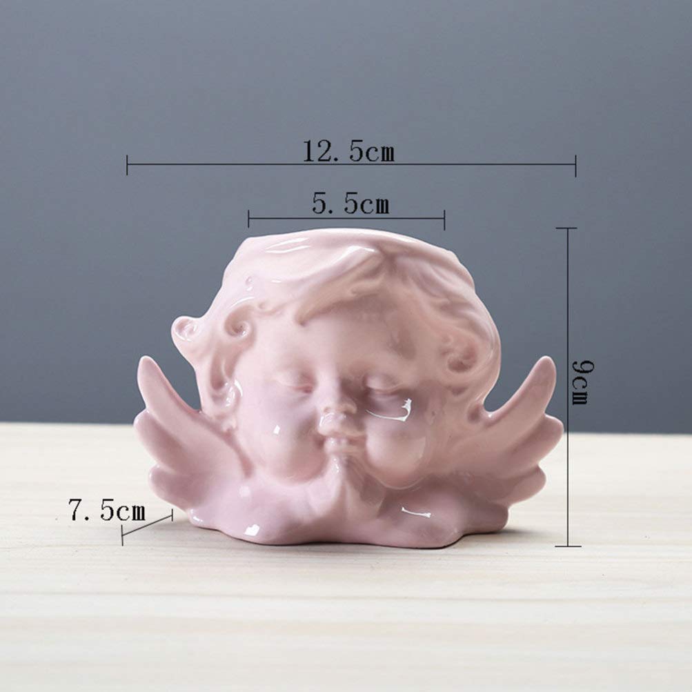 Vaguelly Ceramic Succulent Holder Pink Desktop Planter with Drainage Elegant Flowerpot for Cactus African Violets Home Office Decor Stylish Minimalist Design for Tabletop Display