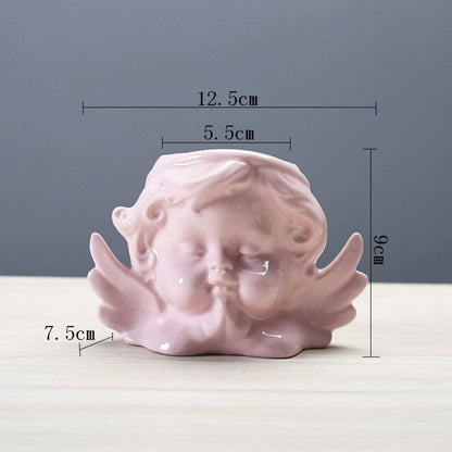 Vaguelly Ceramic Succulent Holder Pink Desktop Planter with Drainage Elegant Flowerpot for Cactus African Violets Home Office Decor Stylish Minimalist Design for Tabletop Display