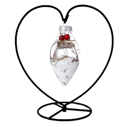 YY YEARCHY Ornament Display Stand Heart Shaped Hook Rack Holder for Hanging Glass Globe Pot Terrarium Witch Ball Home Christmas Wedding Decoration Creative Gift (2, 11“x10.2"x5.9")