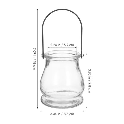 Cabilock 12Pcs Hanging Candle Holders Glass Votive Holders with Handles Multipurpose Indoor Outdoor Candle Stands for Home Decor Party Wedding Banquet
