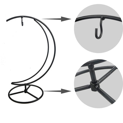 YY YEARCHY Ornament Display Stand Iron Pothook Stand for Hanging Globe Air Plant Terrarium, Witch Ball, Christmas Ornament and Home Wedding Decoration(10.63*4.88, 1PCS)
