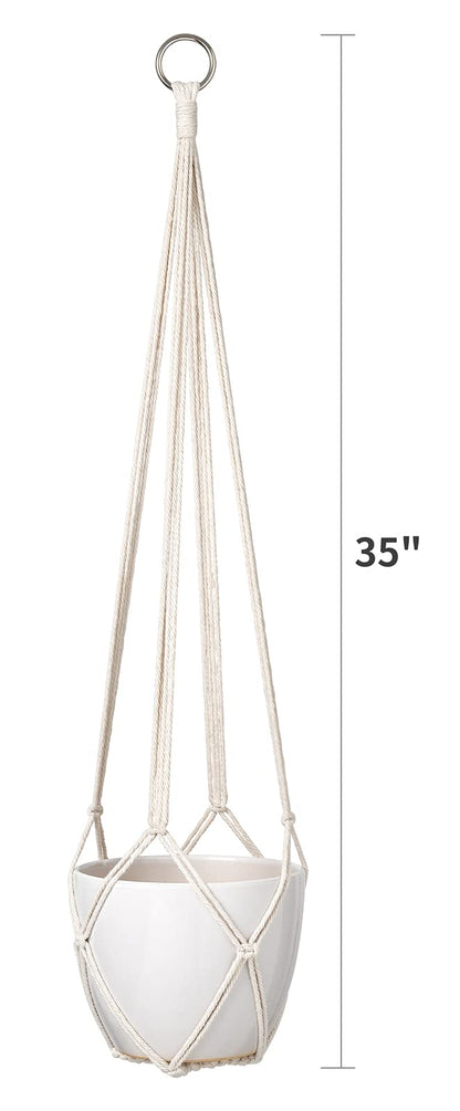 Dahey Macrame Plant Hanger Set of 3 with Hooks Indoor Hanging Planter Basket 35"/29"/23" and Set of 2 Macrame Plant Hanger Indoor Hanging Planter Basket