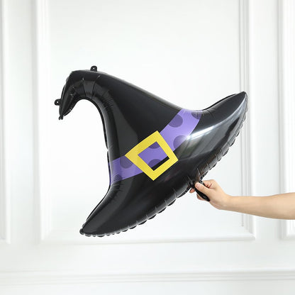 Halloween Balloon Arch Garland Kit, 139Pcs Dusty Purple Green Black Pink Balloons, Ghost Witch Hat Explosion Star Foil Balloons for Halloween Birthday Party Decorations