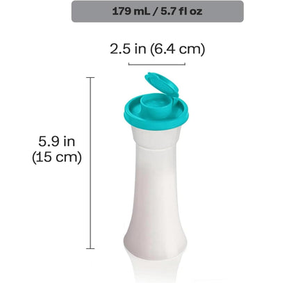 2 plastic salt and pepper bottles with lids, moisture-proof salt and pepper containers,salt shaker， camping, family dining, Christmas kitchen gifts(Light Green)
