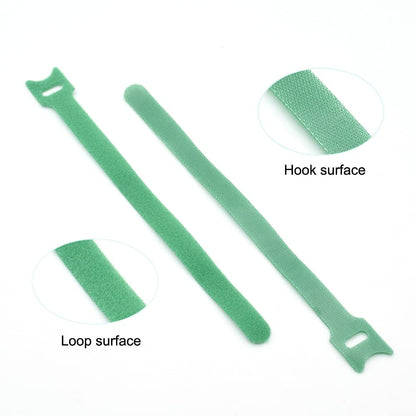 Hook＆Loop Garden Plant Cable Ties, Adjustable Garden Nylon Ties for Supporting Plant and Vines, Multi-Functional Ties(100 Pcs, 8 Inch, Green)