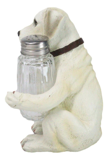 Ebros Pup And Spice Cute Wide Eyed Labrador Puppy Dog Hugging Glass Salt And Pepper Shakers Holder Figurine Whimsical Cartoon Pet Fawn Labradors Decor Statue