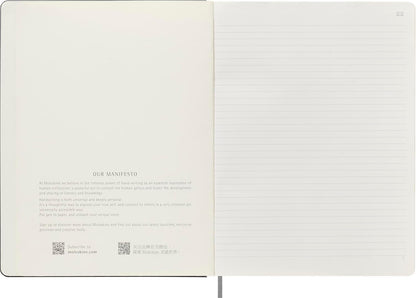 Moleskine Smart Notebook, Smart Writing System, Digital Notepad with Hard Cover, Ruled Pages and Elastic Closure, Size Extra Large 19 x 25 cm, Colour Black