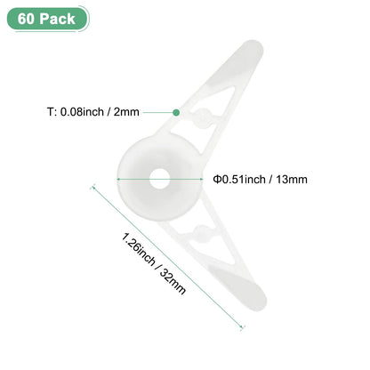 M METERXITY 60-Pack Adjustable Plant Clips, 360 Degree Plant Training Clips, Plant Stem Bender Training Clips for Low Stress Training/Plant Ties/Gardening Accessories [Clear]