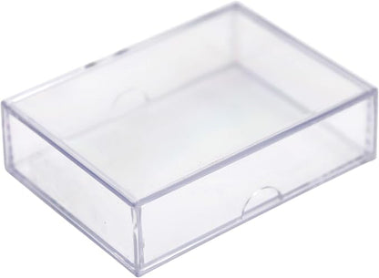 Gary Plastic Packaging 20-Pack Clear Acrylic Card Storage Boxes with Lids – Holds 52 Playing Cards or 50 Standard Trading Cards Each, Stackable Organizer for Sports & TCG Cards (Unsleeved)