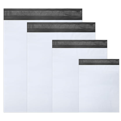 Outus 120 Pcs Poly Mailer Envelope 4 Sizes Shipping Bags Self Adhesive Clasp Envelope Self Adhesive Tear Proof Mailing Covers(6 x 10 In, 8 x 12 In, 10 x 14 In, 11x 16 in,White)