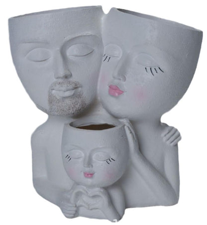 WLDOCA Head Planter Face Pots for Plants, Family Face Planters Novelty Face Vase, Unique Flower Pots Decorative Plant Planters for Indoor Outdoor Home Garden Succulents Cactus,A