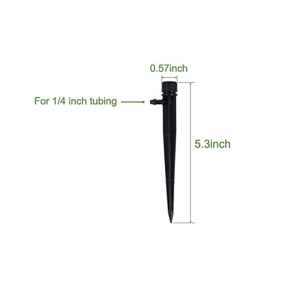 60 Piece of Drip Irrigation Emitters 360 Degree and Professional Irrigation Drippers and Drip Emitters or Sprinkler System Parts and Heads for 1/4 inch Drip Tubing