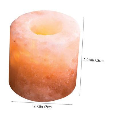 PRETYZOOM 2pcs Himalayan Salt Candle Holder for Living Room Decor Unique Candlestick for Yoga and Meditation for Housewarming and Cozy Atmospheres