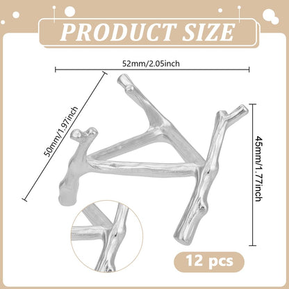 GOMAKERER 12 Pcs Silver Crystal Ball Stand for Displaying, Balls Ornament Rack Holder Alloy Tripod Base Tree Tripod Sphere Stand for Crystal, Rock & Stands with Display Function