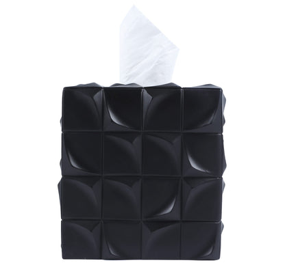 Hymmah Modern Square Tissue Box Cover Holder,Bathroom Accessories Decor Unique Design Tissue Box Cover for Bathroom Vanity Counter Tops Also Great for Bedrooms and Living Rooms