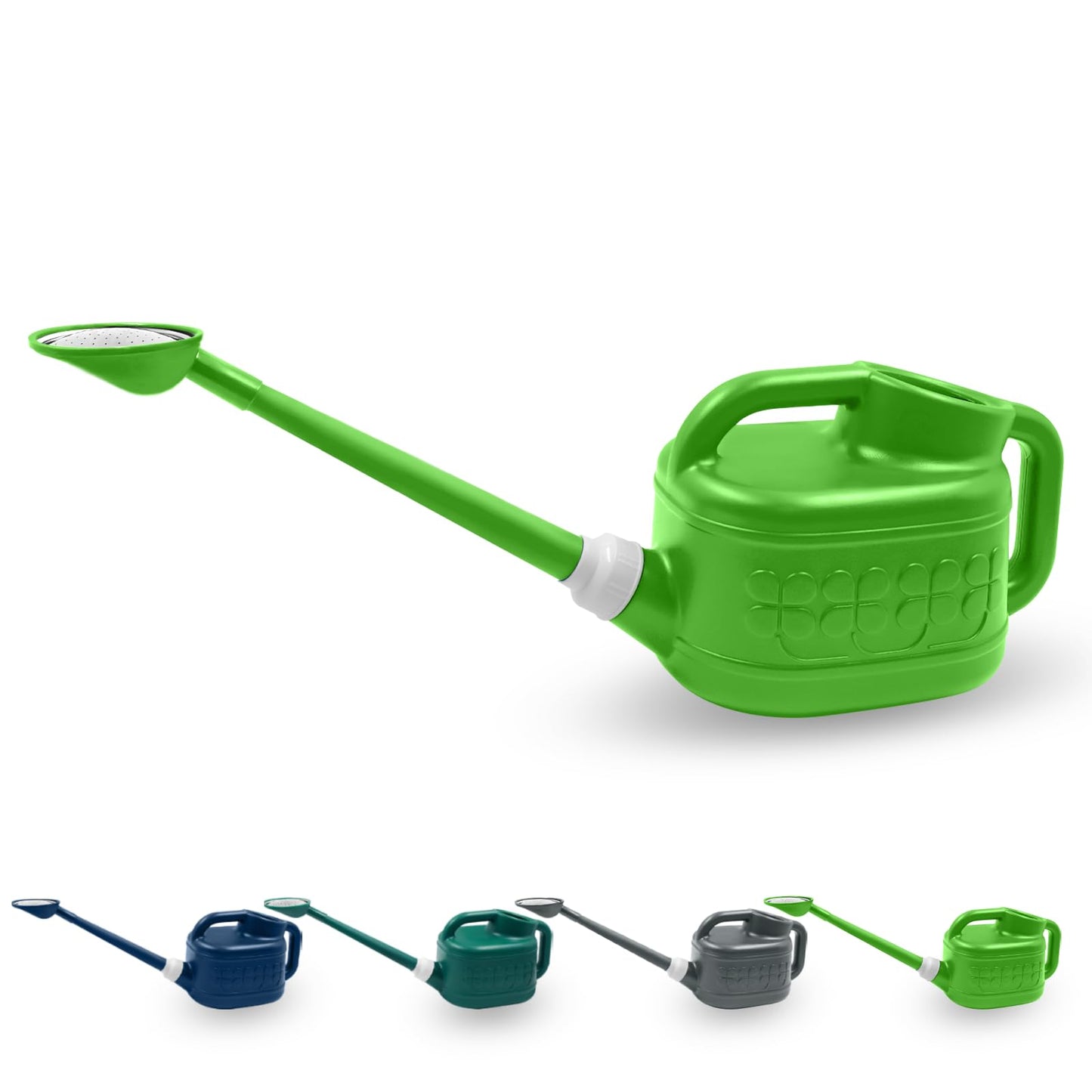 1 Gallon Watering Can, Garden Watering Can Outdoor, Plant Water Can with Removable Long Spout and Stainless Steel Sprinkler Head, Plastic Indoor Watering Cans for Gardening Flower Plants
