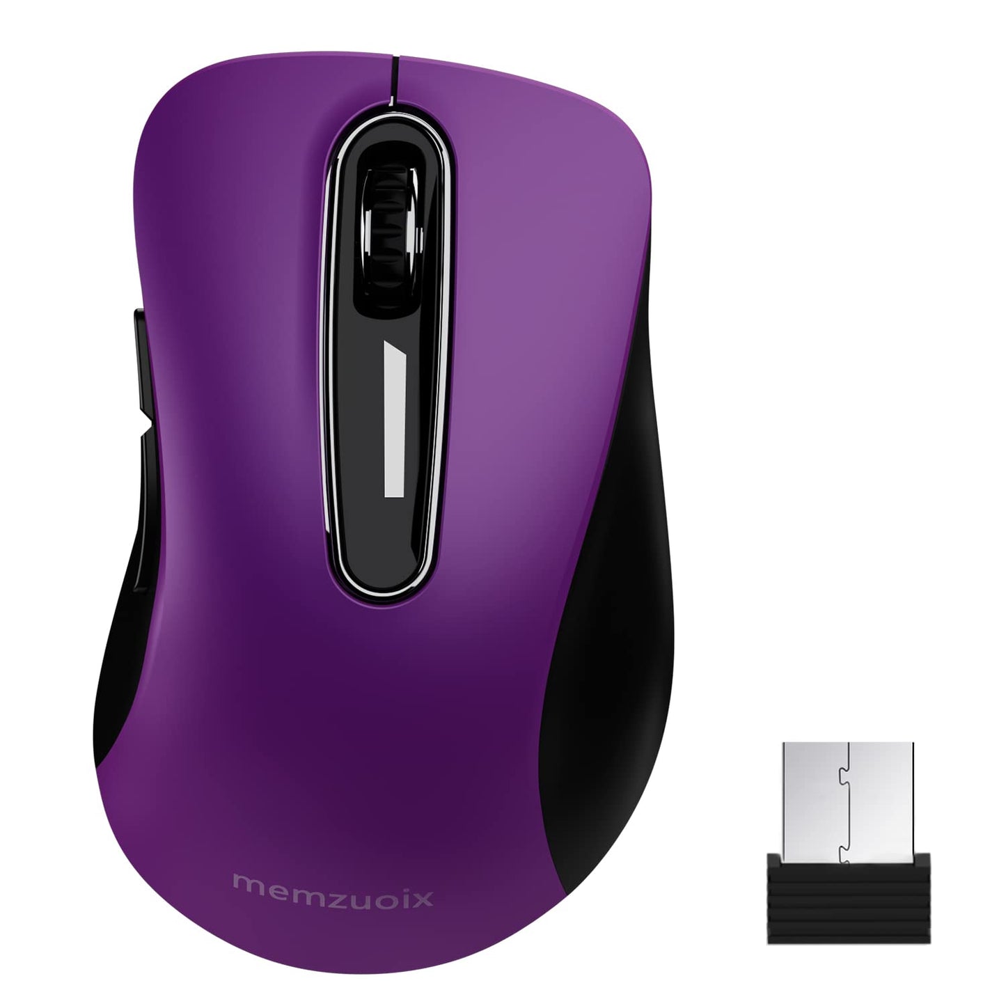 memzuoix 2.4G Wireless Mouse, 1400 DPI Mobile Optical Cordless Mouse with USB Receiver, Portable Computer Mice for Laptop, PC, Desktop, MacBook, 5 Buttons, Red