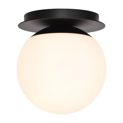Hanaloa Wall Sconces, 1 Light Modern Globe Sconce in Matte Black, Wall Light for Bedroom Bathroom Living Room & Hallway Vanity Lighting, Ceiling Light Fixture