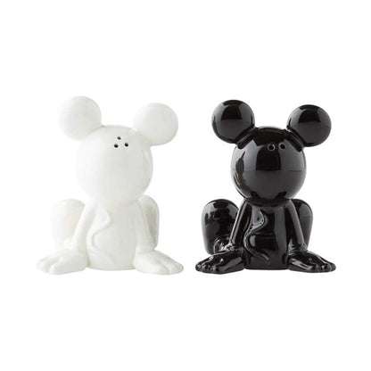 Enesco 6003748 Disney Ceramics Mickey Mouse Sitting Salt and Pepper Shakers, 3.5 Inch, Black and White