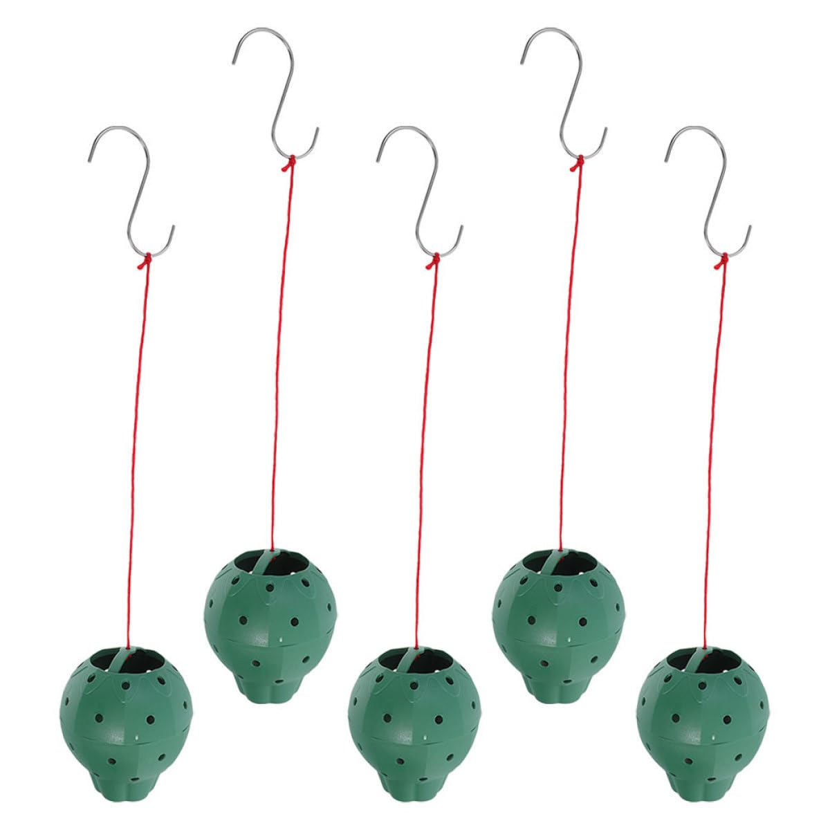 Sosoport 5pcs Multi-Hole Strawberry Planter Pots for Succulents and Orchids, Plastic Indoor Gardening Grow Pots with Side Openings for Seed Starting and Hanging Plants