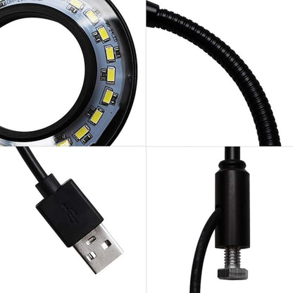 Full Spectrum LED Aquarium Light, 360-degree Adjustable LED Light with Bamboo Board, Miniature Landscape USB Powered Lamp for Plant, Fish Tank, Potted Plants(Size:S)
