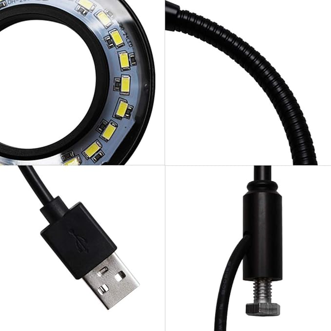 Full Spectrum LED Aquarium Light, 360-degree Adjustable LED Light with Bamboo Board, Miniature Landscape USB Powered Lamp for Plant, Fish Tank, Potted Plants(Size:M)