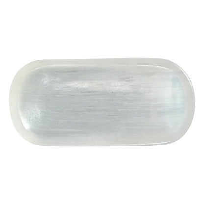 Colaxi Natural Selenite Crystal Bowl, Long Oval Shape Selenite Moroccan Charging Plate Bowl for Cleansing, Healing, Recharging Crystals, Home Decor Housewarming Gift for Men Women, Style A