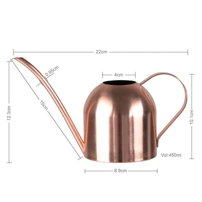 E.Palace Small Watering Can Indoor Plants Metal Watering Cans 15oz Capacity Cute Design for House Plants & Gardens (Rose Gold 15 oz)