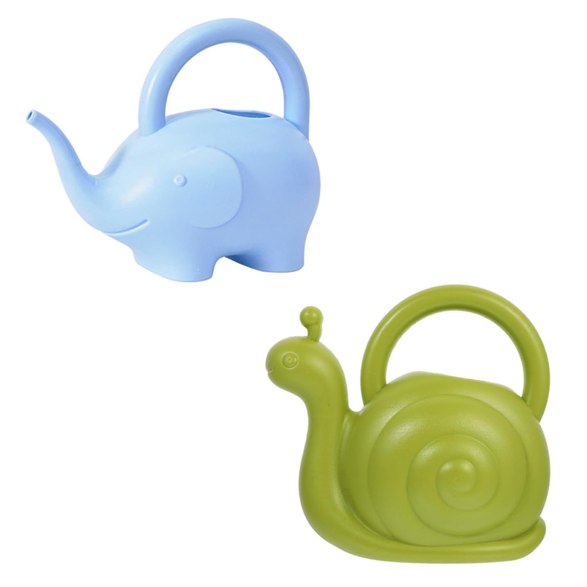 TOYANDONA 2Pcs Animal Watering Can - Small Water Can Plant Watering Pot for Indoor Outdoor Garden Plants, Adorable Elephant Snail Design