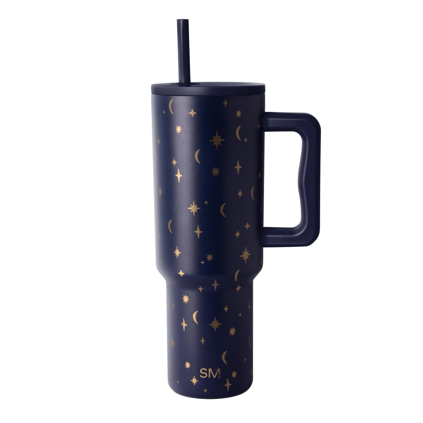 Simple Modern Halloween 40 oz Trek Tumbler with Handle and Straw Lid | Cup Holder Friendly Insulated Stainless Steel Travel Mug | Blue Lunar Night