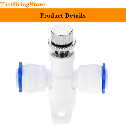 1PCS RO Water Flow Control Valve, Reverse Osmosis 1/4" OD Regulator Waterflow Control Valve Connector Fitting, Water Flow Adjust Valve, Water Speed Controller
