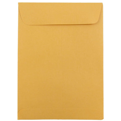 JAM PAPER 5 1/2 x 7 1/2 Open End Catalog Envelopes - Brown Kraft Manila - 50/Pack