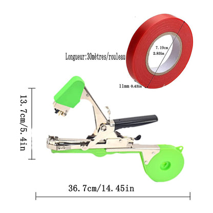 Swetero Plant Tying Machine Tool,Plant Tape Gun with 10000pcs Staples 20 Rolls Tape and Replacement Blade for Grapes,Raspberries,Tomatoes and Vining Vegetables Tying Tool(Green)