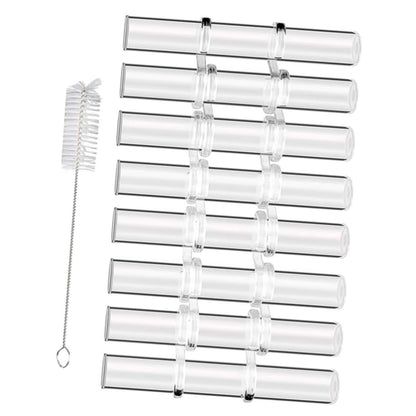 Happyyami Test Tube Glass Vase Set for Hydroponics Propagation Vases for Indoor Plants Decorative Glass Terrarium Planting Kit Home and Office Decor