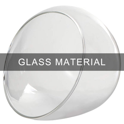 Cabilock Clear Slant Cut Bubble Bowl Glass Vase Bowl Round Globe Planter Terrarium Orb Candy Dish Fruit Jar Floral Container for Home Office Decor