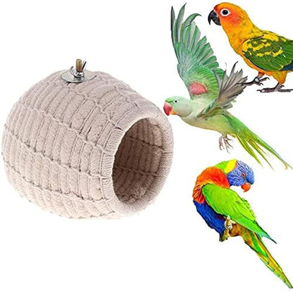 Litewoo Bird Breeding Nest Warm Rope Bed House for Small Medium Bird Parrot Parakeet Conure Cockatiel Canary Finch Lovebird Budgie (C: Cotton Rope)